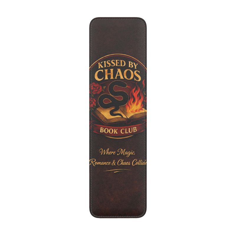 Kissed By Chaos Leather Bookmark